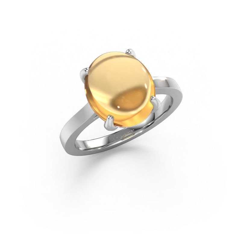 Ring Mallie 1 950 platina citrien 7x5 mm