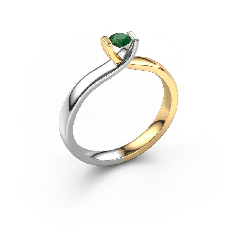 Ring Noor 585 gold emerald 3.7 mm