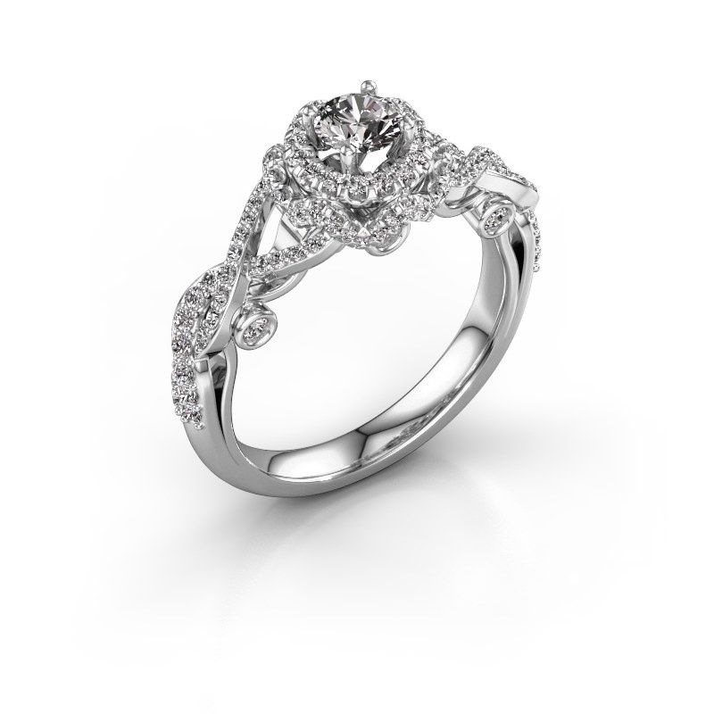 Afbeelding van Verlovingsring Cathryn<br/>950 platina<br/>diamant 0.914 crt
