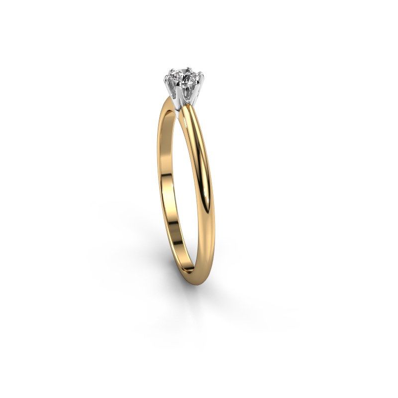 Image de Bague de fiançailles Tiffy 1<br/>585 or jaune<br/>Diamant 0.10 crt