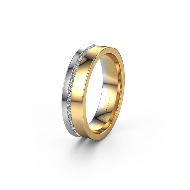 Wedding ring WH6090L55A 585 gold diamond ±0.20x0.07 in