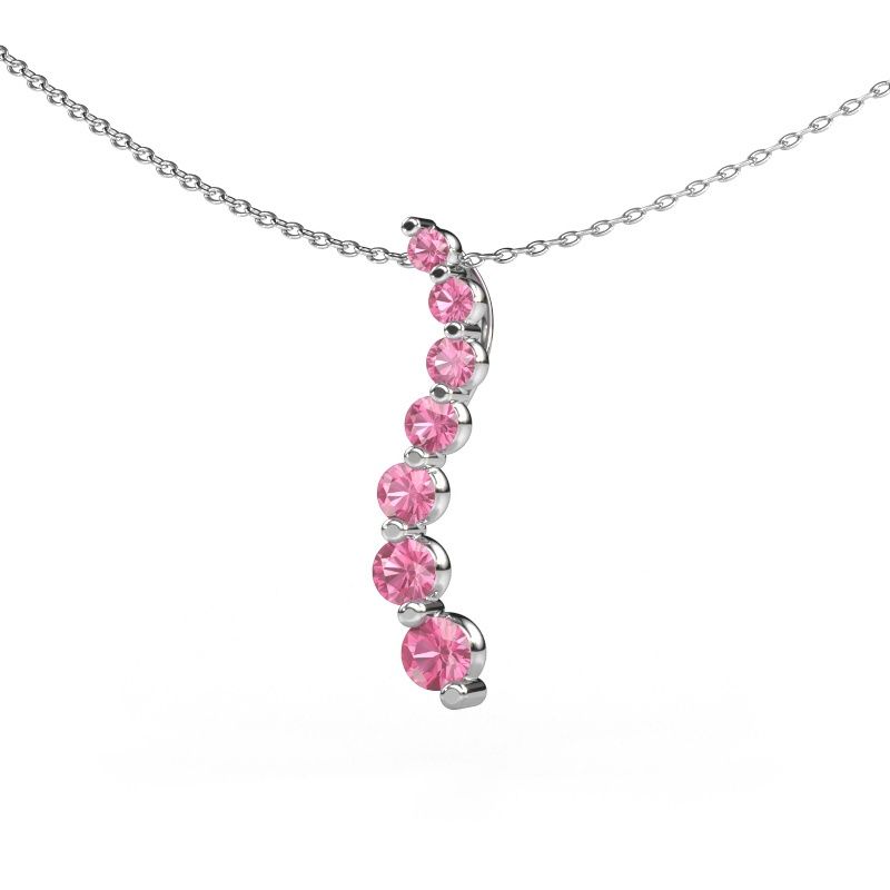 Pendant Celeste 2 950 platinum pink sapphire 2.2 mm