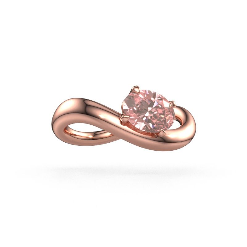 Verlobungsring Chloe OVL 585 Roségold rosa Labordiamant 7,5x5,5 mm