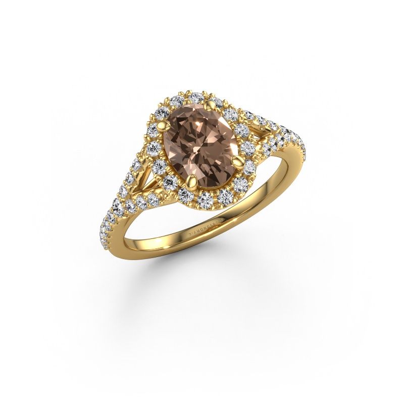 Verlobungsring Kimber OVL 585 Gold Braun Diamant 1.562 crt