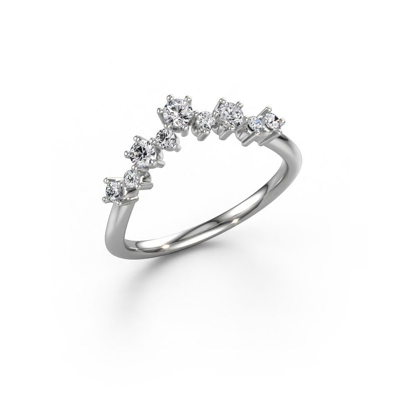 Stackable ring Carly B express 585 white gold lab grown diamond 0.346 crt