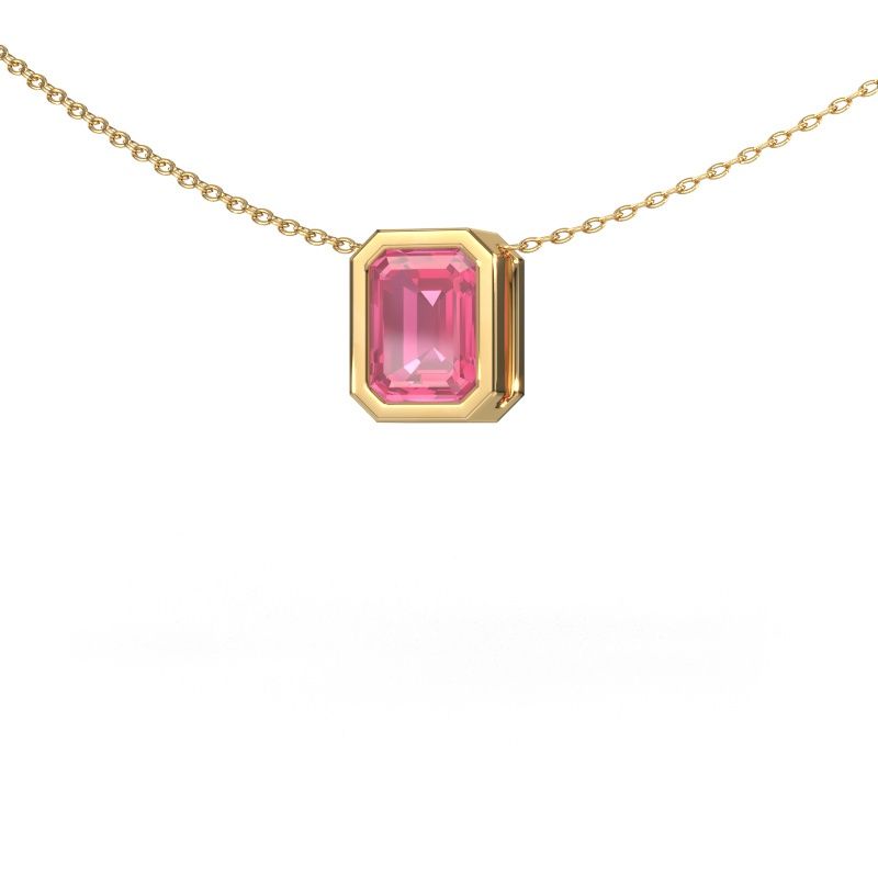 Pendentif Lavon EME 585 or jaune saphir rose 8x6 mm