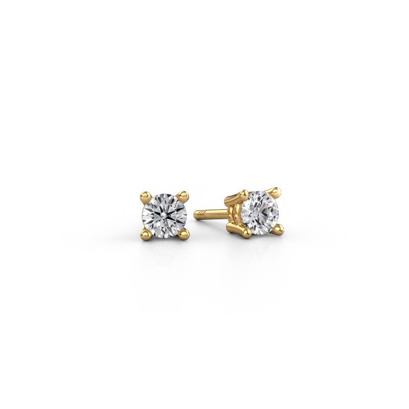 Stud earrings Jannette 585 gold lab grown diamond 0.25 crt