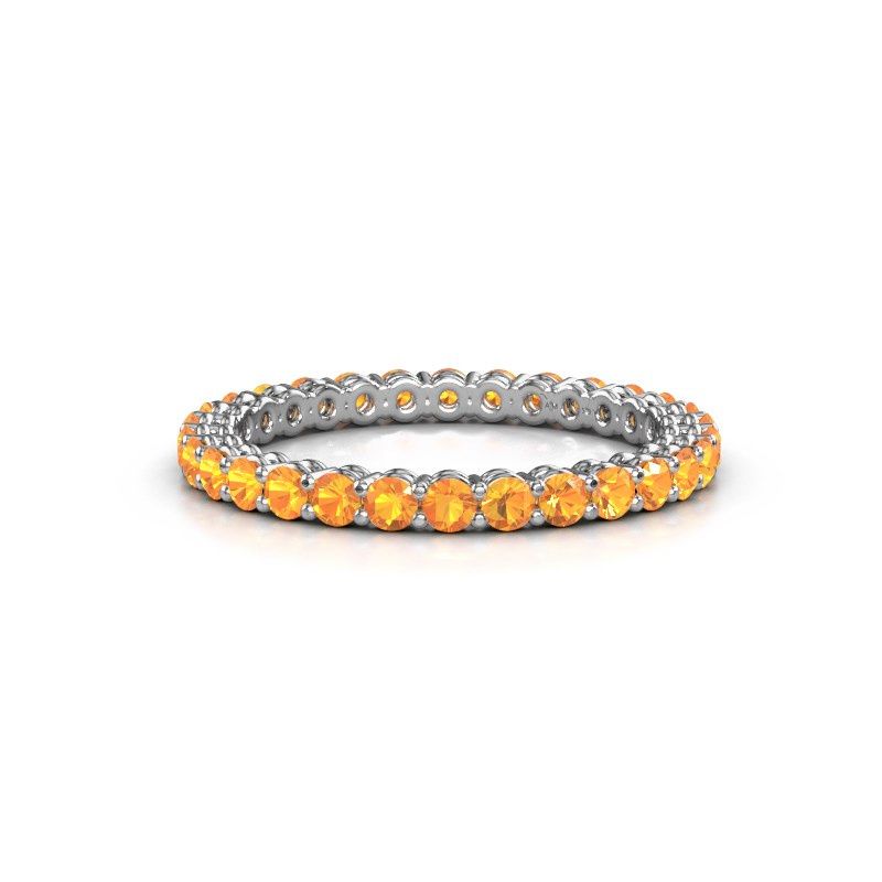 Image of Stackable ring Michelle full 2.0 950 platinum citrin 2 mm