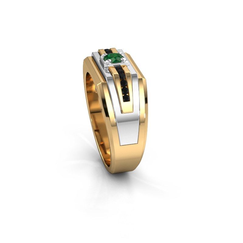 Image de Bague pour homme Oliver<br/>585 or jaune<br/>Emeraude 4 mm