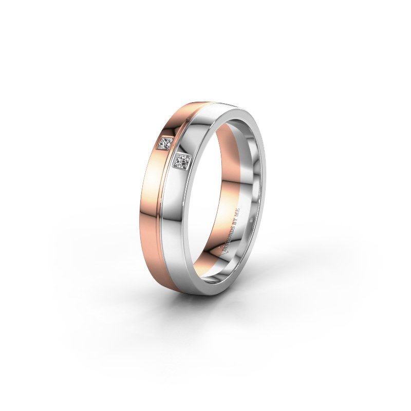 Image of Wedding ring WH0231L25BP<br/>585 rose gold ±5x2 mm<br/>Diamond