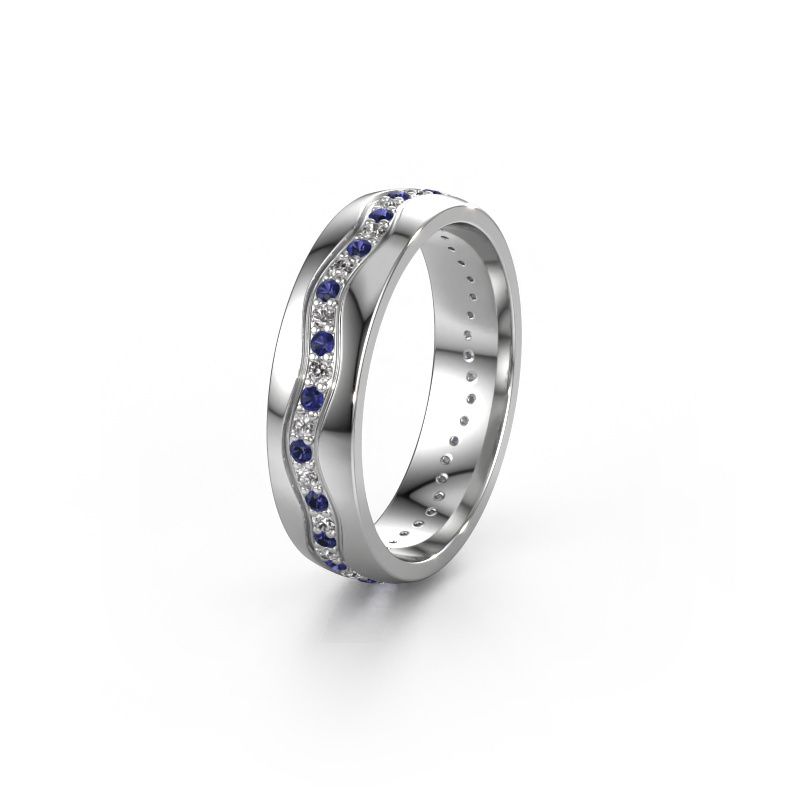 Wedding ring WH0803L25AP 950 platinum sapphire ±5x1.7 mm
