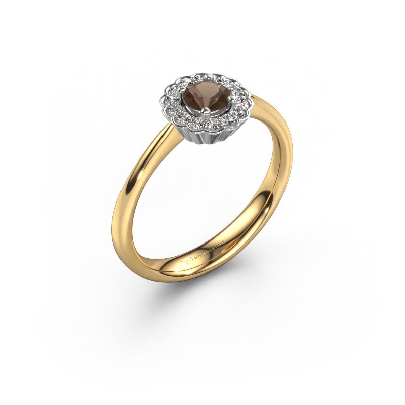 Verlovingsring Debi 585 goud rookkwarts 4.2 mm