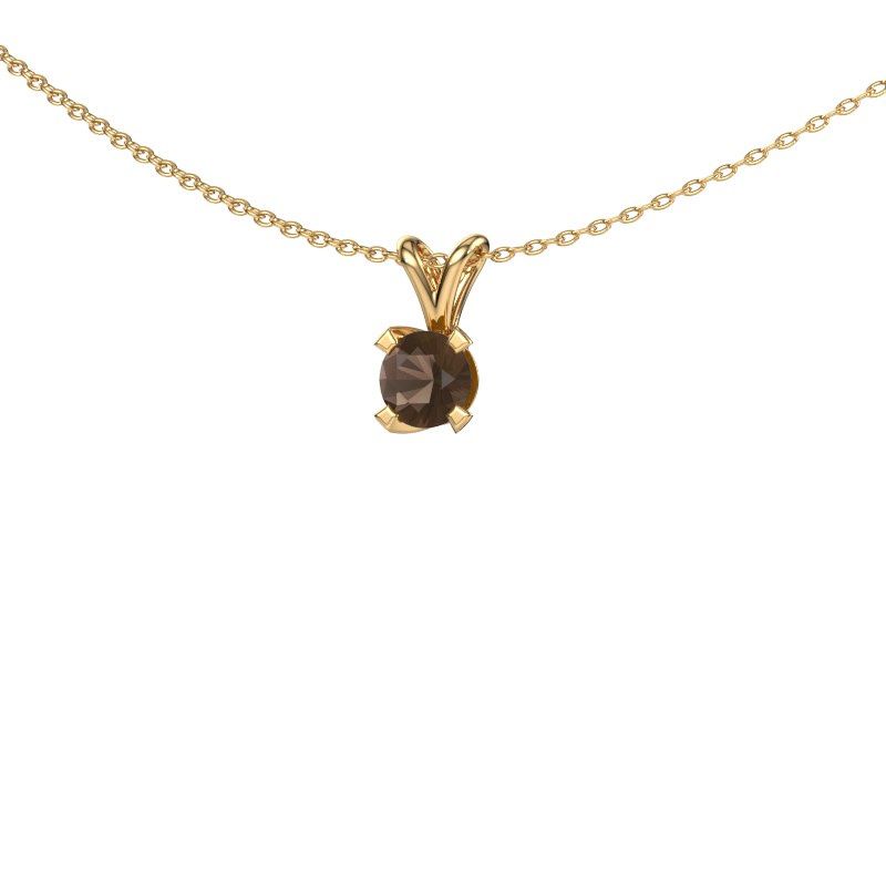 Pendant Eva 585 gold smokey quartz 5 mm
