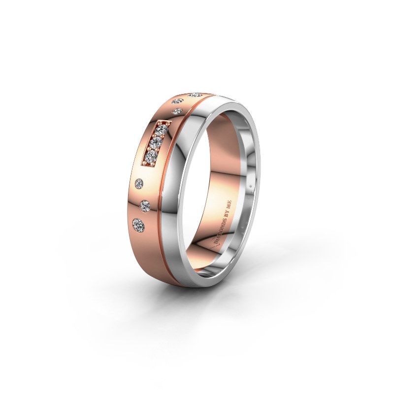 Image of Wedding ring WH0310L26AP<br/>585 rose gold ±6x1.7 mm<br/>Zirconia