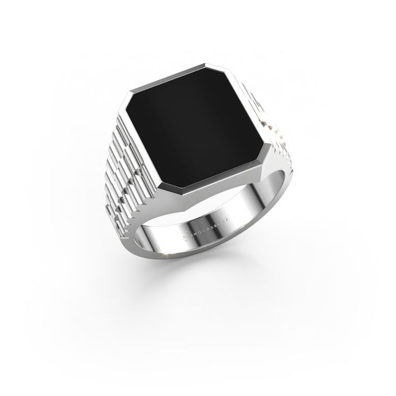 Signet ring Brent 3 WO 950 platinum onyx 14x12 mm
