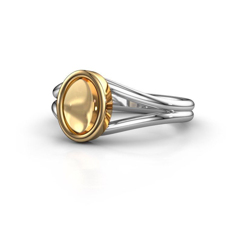 Afbeelding van Ring Lieselotte<br/>585 witgoud<br/>Citrien 9x7 mm