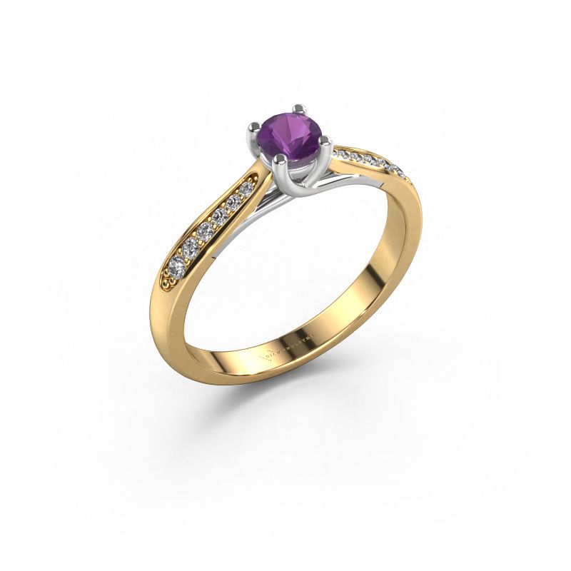 Engagement ring Mia 2 585 gold amethyst 5 mm