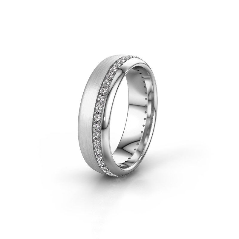 Afbeelding van Trouwring WH0303L36BMP<br/>950 platina ±6x2 mm<br/>Lab-grown diamant