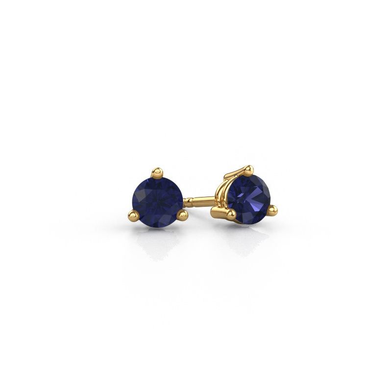 Stud earrings Somer 585 gold sapphire 4.7 mm