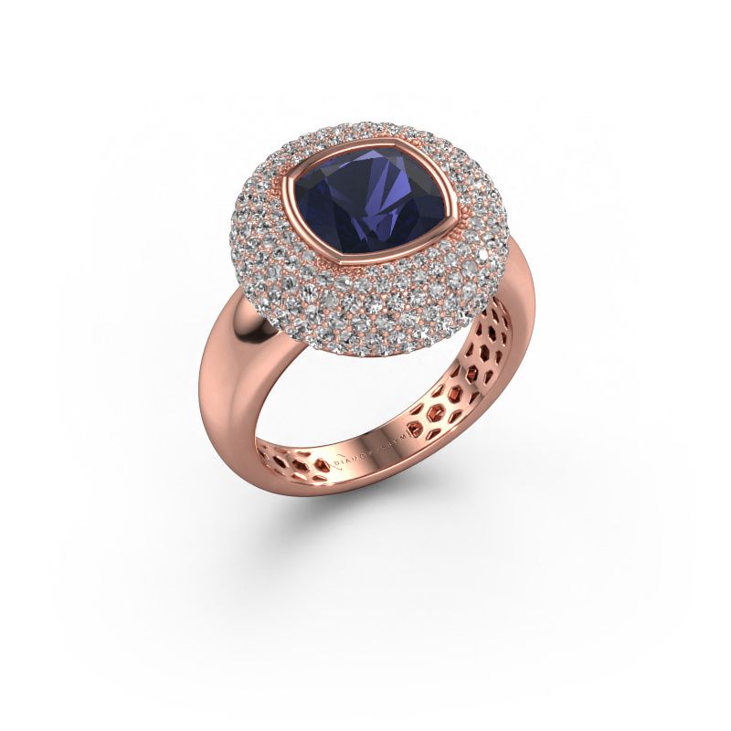 Ring Keshia 585 Roségold Saphir 8 mm