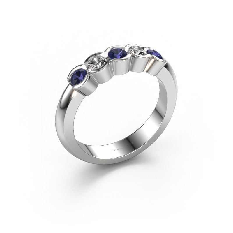 Ring Lotte 5 585 white gold sapphire 3 mm