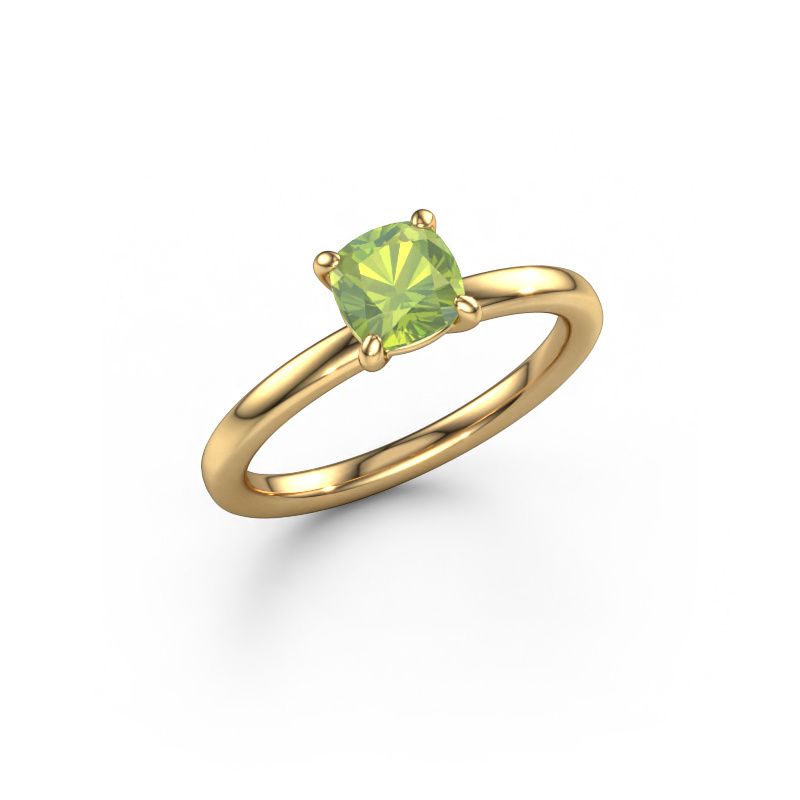 Bague de fiançailles Simone CUS 1 585 or jaune péridot 5.5 mm