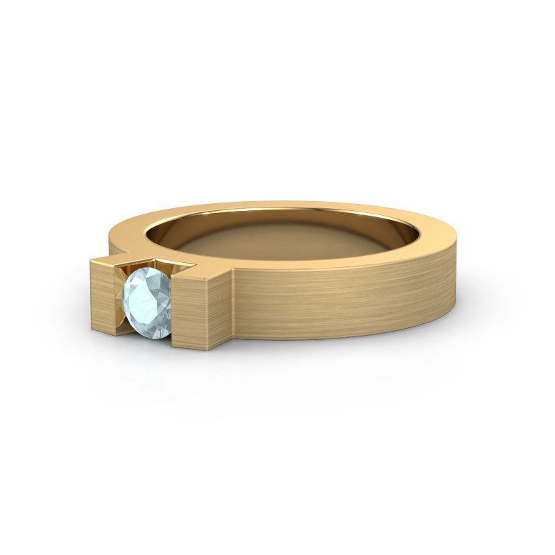 Afbeelding van Ring Leena 1<br/>585 goud<br/>Aquamarijn 4.2 mm
