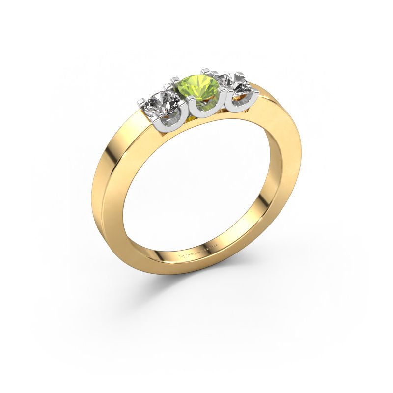 Ring Selina 1 585 goud peridoot 3.7 mm