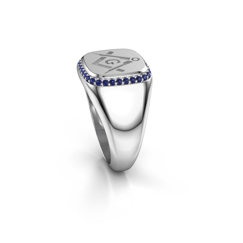 Image of Men's ring Johan<br/>585 white gold<br/>Sapphire 1.2 mm