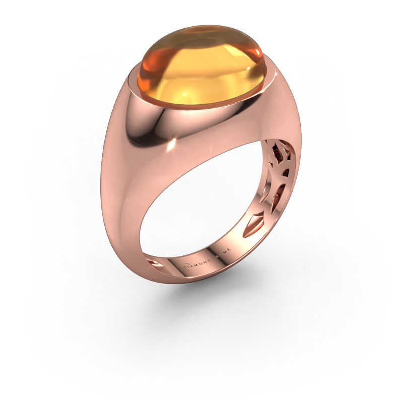 Ring Laurien 585 rosé goud citrien 12x10 mm