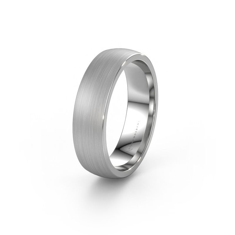 Trouwring WH0100M26BM 585 witgoud ±6x2 mm