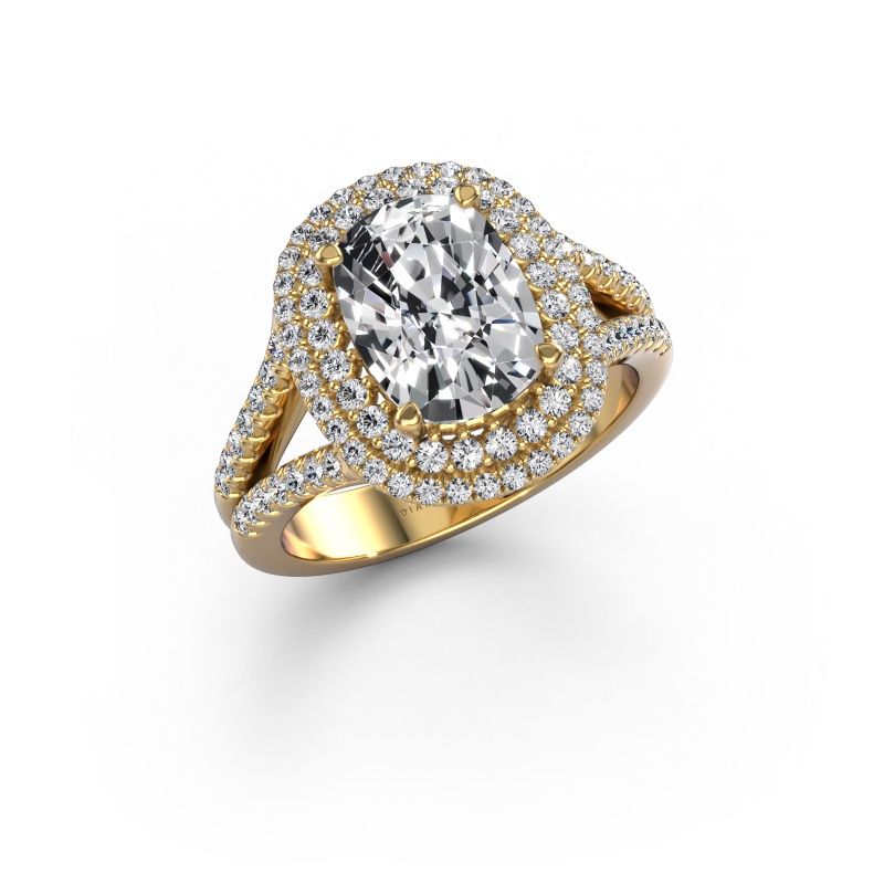 Engagement ring Elvie CSH 585 gold diamond 3.07 crt