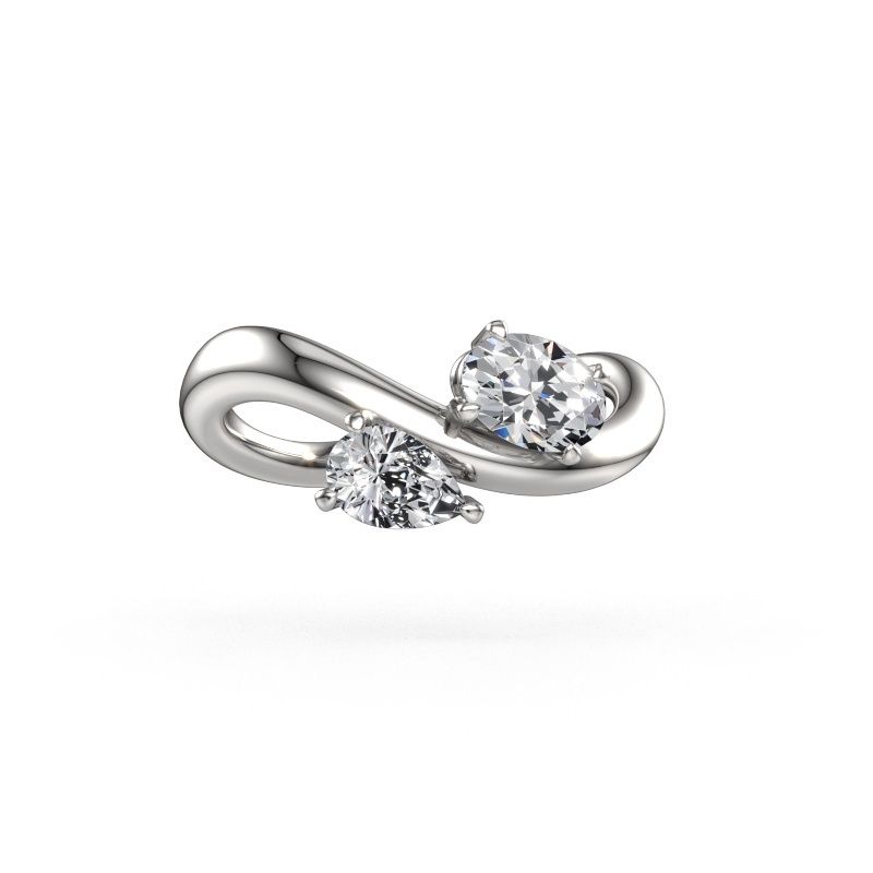 Verlobungsring Chloe OVL-PER 950 Platin Diamant 1.05 crt