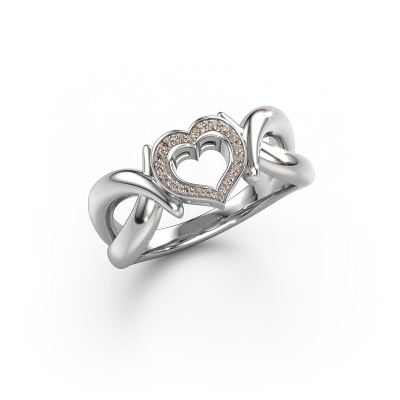 Ring Earlie 1 950 platinum brown diamond 0.077 crt