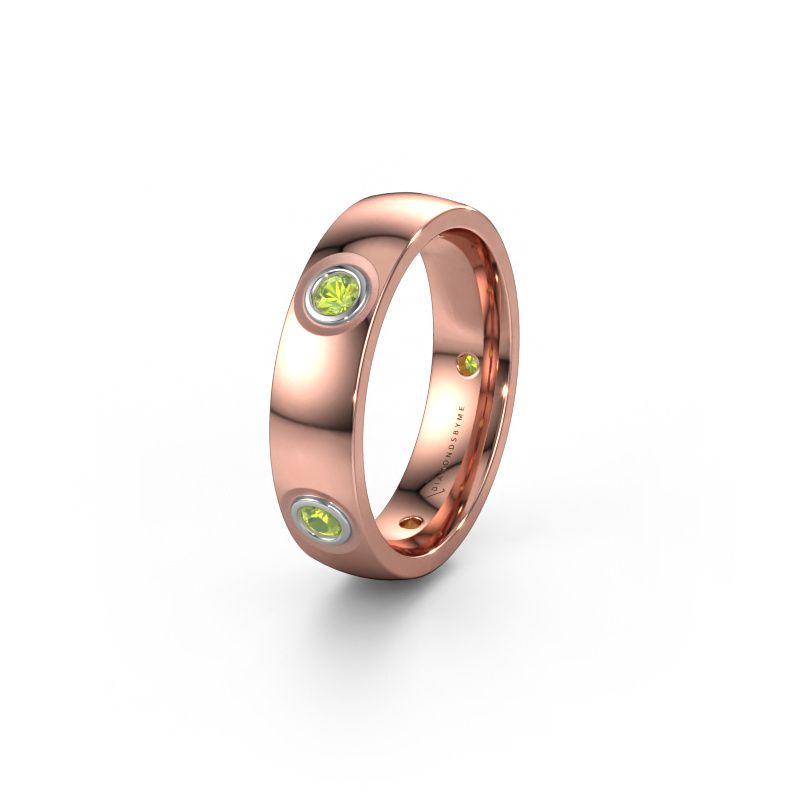 Trauring WH0139L25BP 585 Roségold Peridot ±5x2 mm