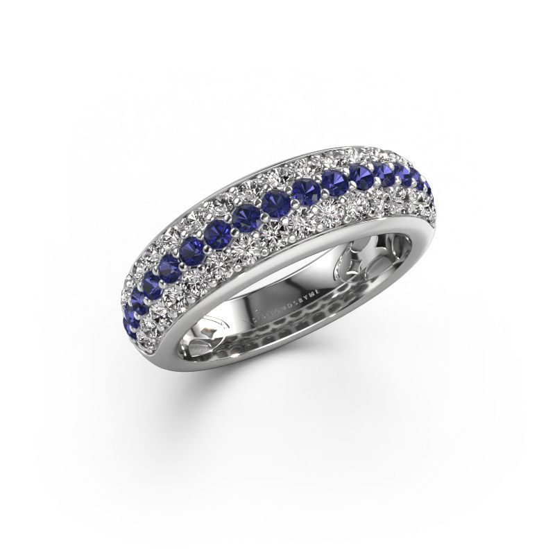 Ring Emely 8 585 Weißgold Saphir 1.9 mm