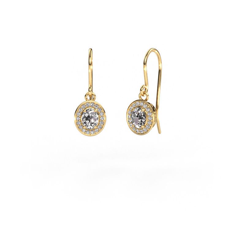 Oorhangers Latesha 585 goud diamant 0.880 crt