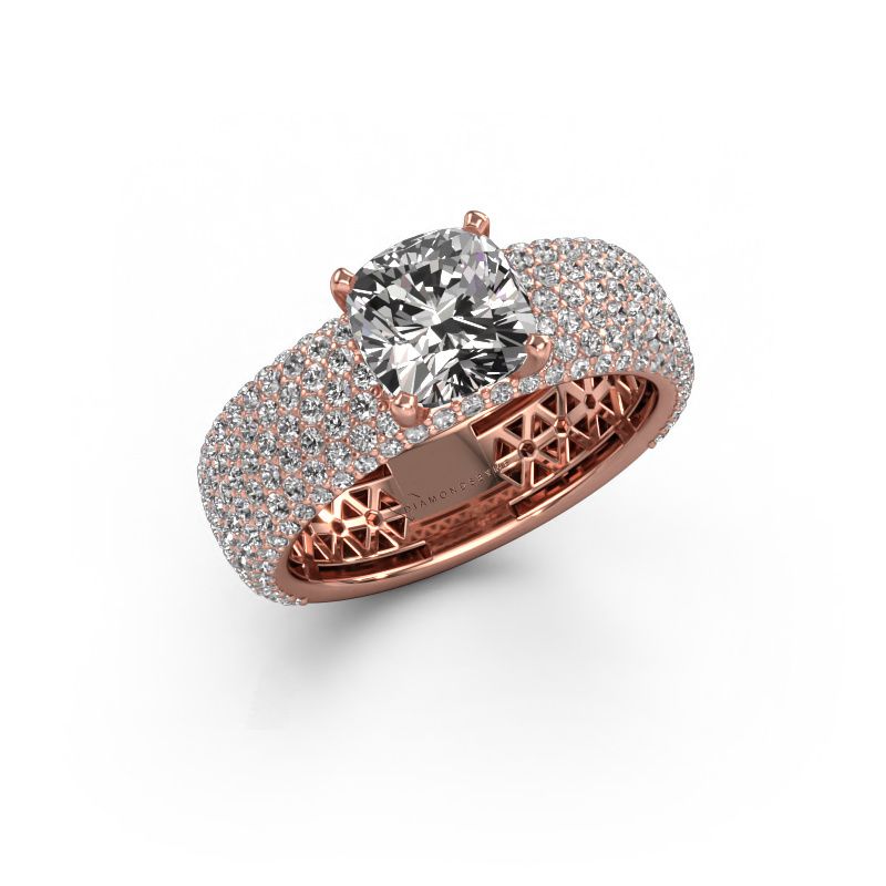 Verlovings ring Darcy 585 rosé goud diamant 3.37 crt