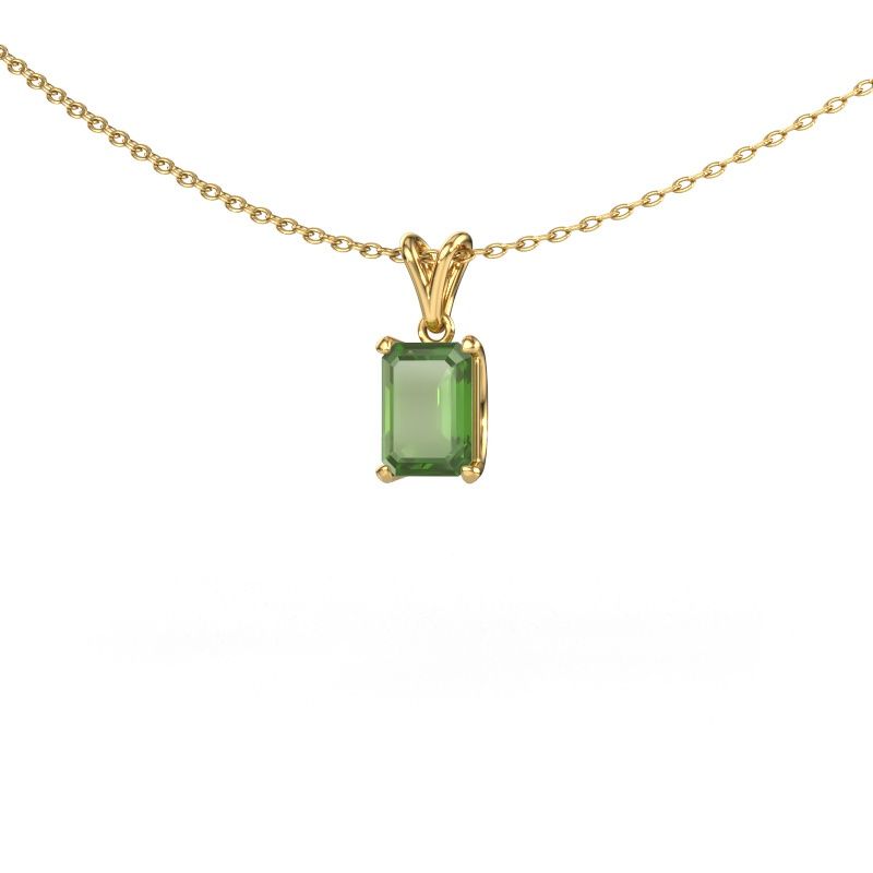 Hanger Sam EME 585 goud toermalijn groen 7x5 mm