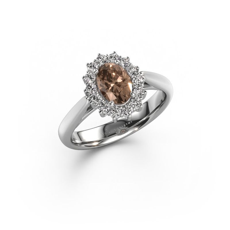 Verlobungsring Margien 1 585 Weißgold Braun Diamant 0.70 crt