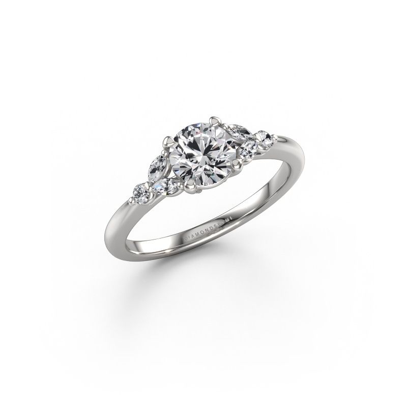 Engagement ring Megan RND 585 white gold lab grown diamond 0.85 crt