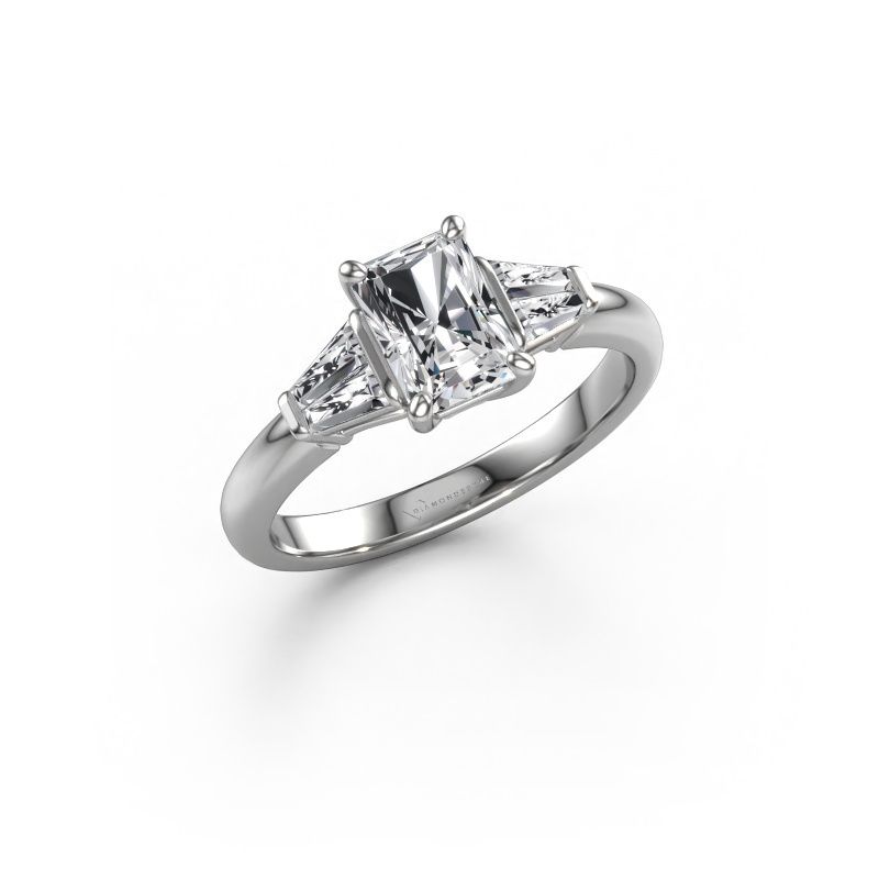 Verlobungsring Kina RAD 585 Weißgold Lab-grown Diamant 1.40 crt