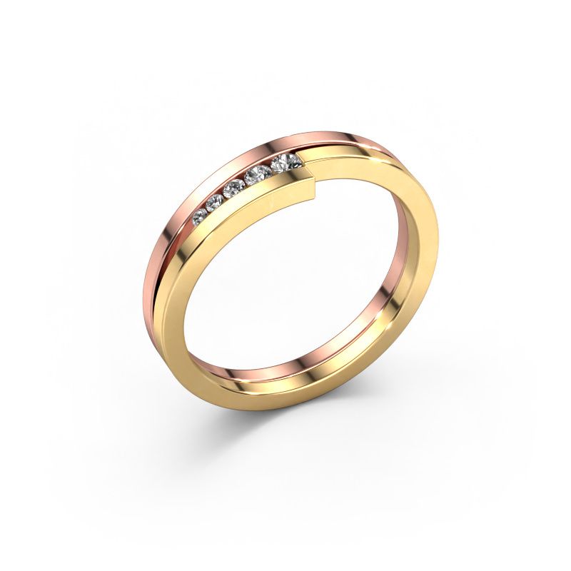 Ring Cato 585 Roségold Diamant 0.125 crt