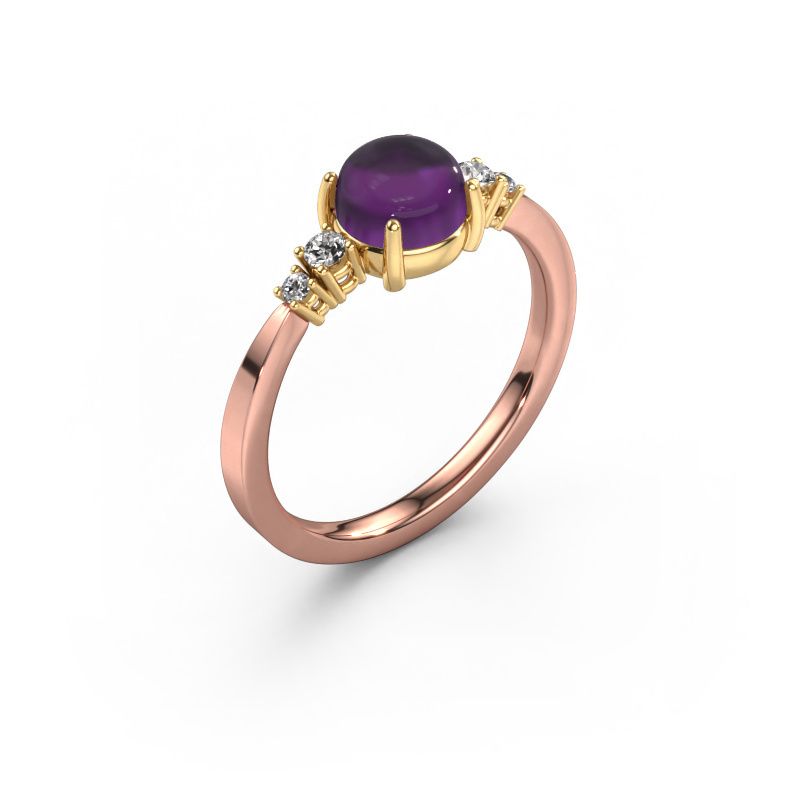 Ring Regine 585 rosé goud amethist 5 mm