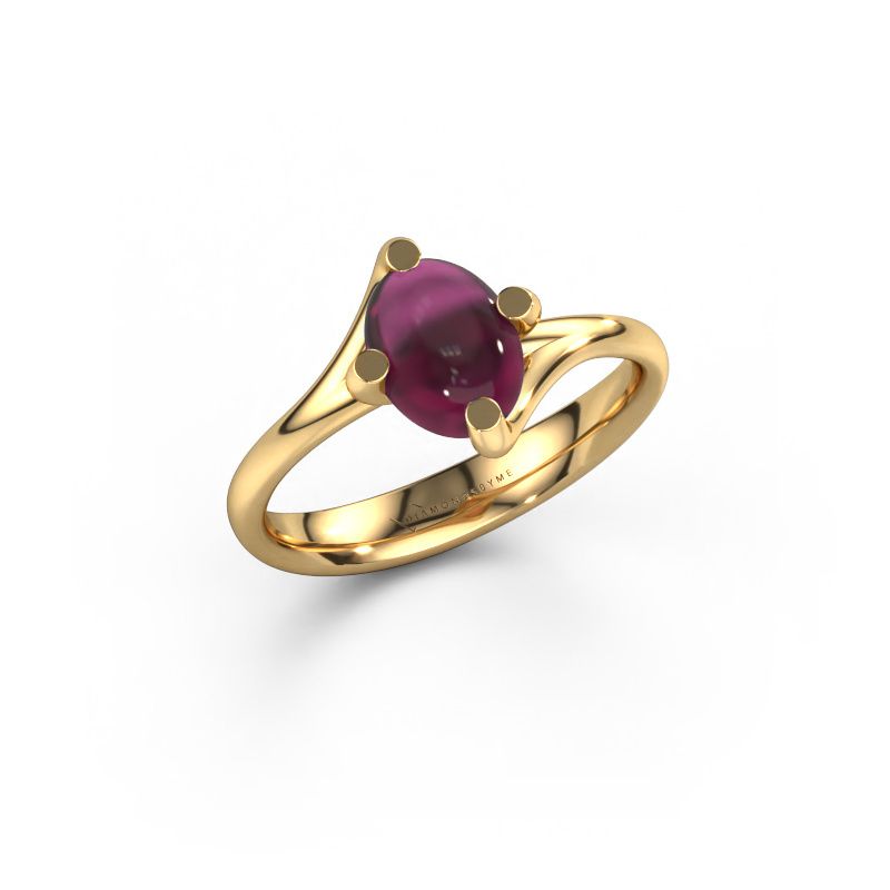 Anillo Nora 585 oro rodolita 8x6 mm