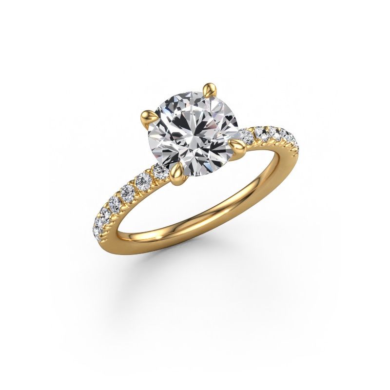 Engagement ring Crystal RND 2 585 gold diamond 2.28 crt