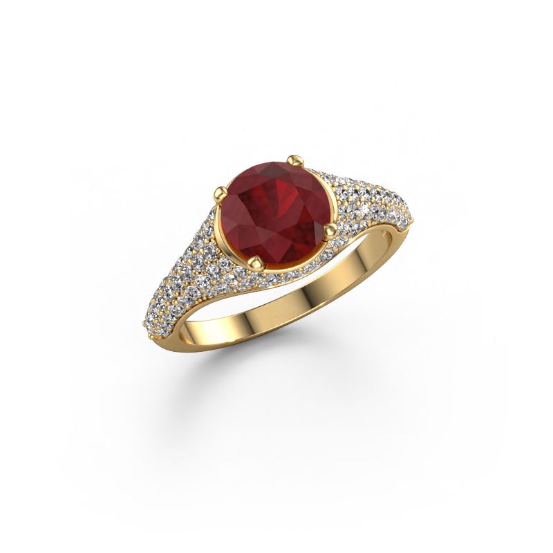 Bague de fiançailles Lovella 585 or jaune rubis 7 mm