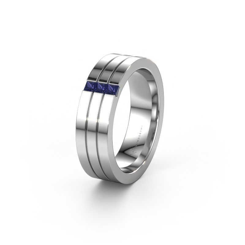 Wedding ring WH0428L16BP 950 platinum sapphire ±6x2 mm