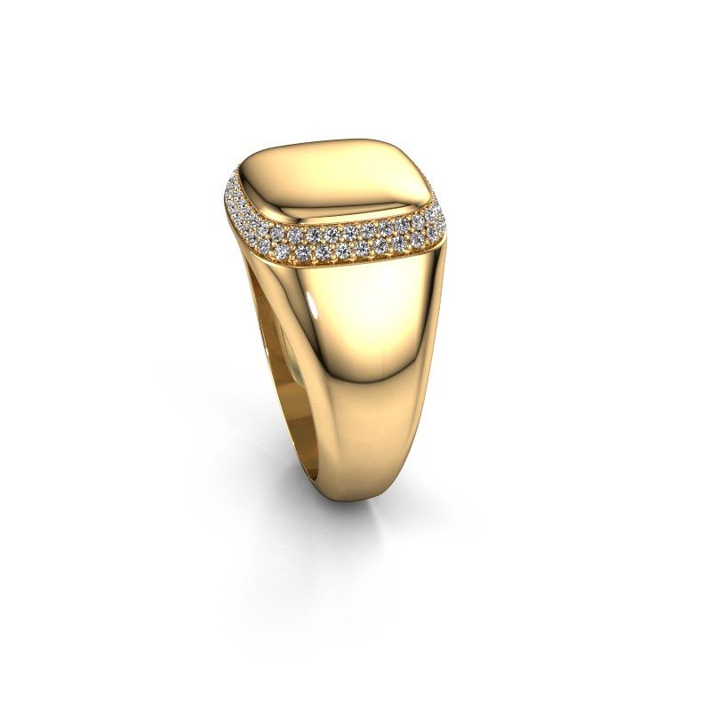Image of Men's ring Pascal 585 gold zirconia 1.1 mm
