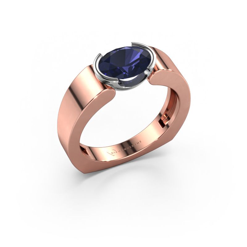 Ring Tonya 585 Roségold Saphir 8x6 mm